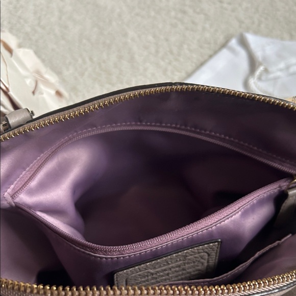 Coach Gray Leather Shoulder Bag - Picture 5 of 10